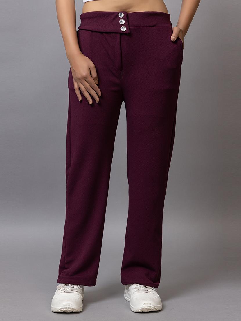 women solid mid rise straight trouser - 21869842 - Zoom Image - 0