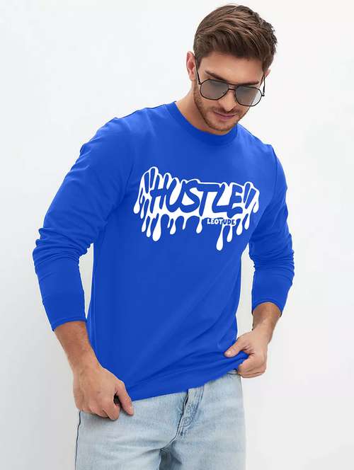 men chest print long sleeve regular fit t-shirt - 21870843 - Standard Image - 0