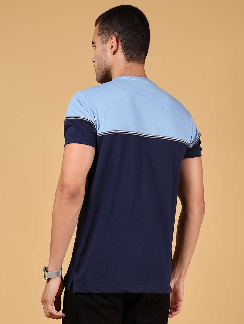 men color blocked short sleeves regular fit t-shirt - 21871005 -  Standard Image - 2