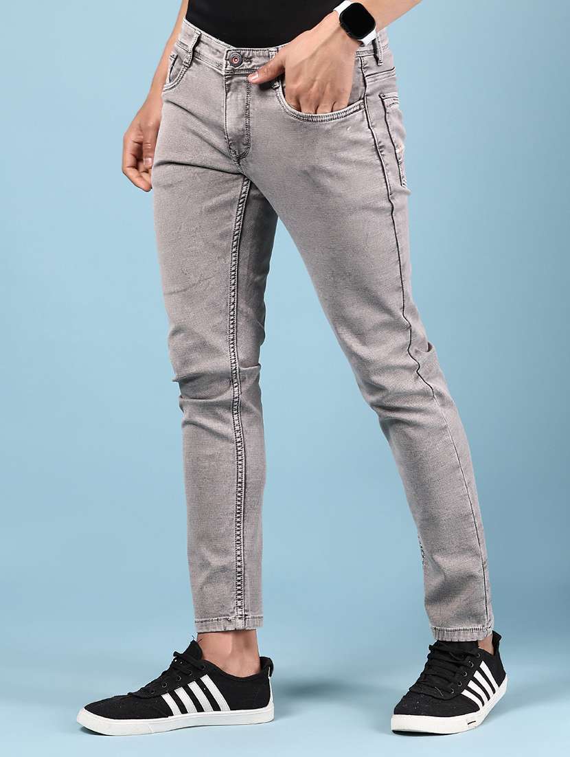 men solid mid rise slim fit jean - 21871314 - Standard Image - 2