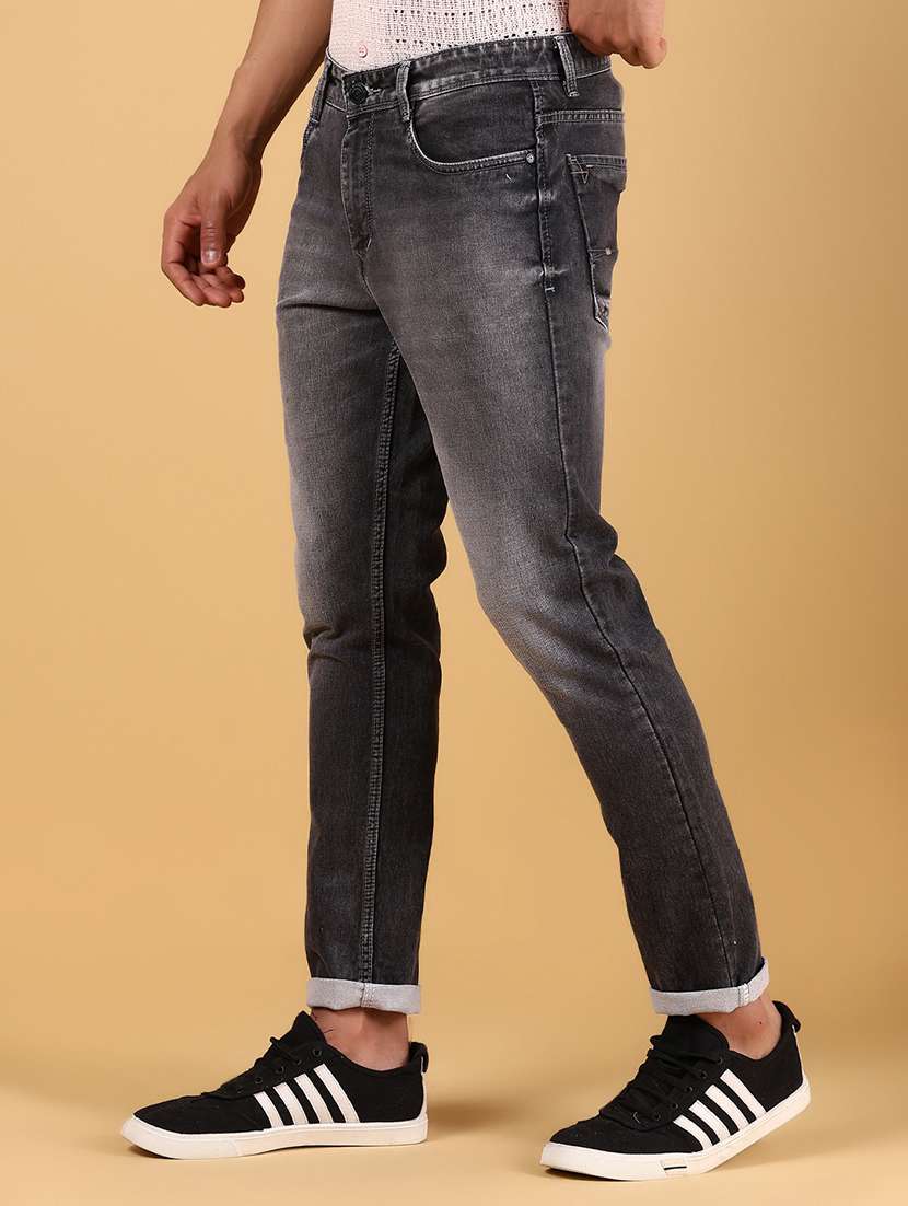 men solid mid rise slim fit jean - 21871447 -  Standard Image - 2