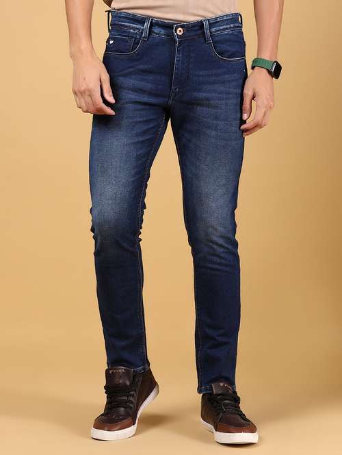 men solid mid rise slim fit jean - 21871783 - Standard Image - 0