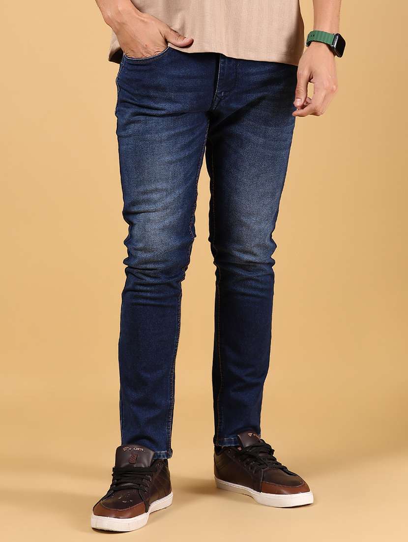 men solid mid rise slim fit jean - 21871783 - Standard Image - 2