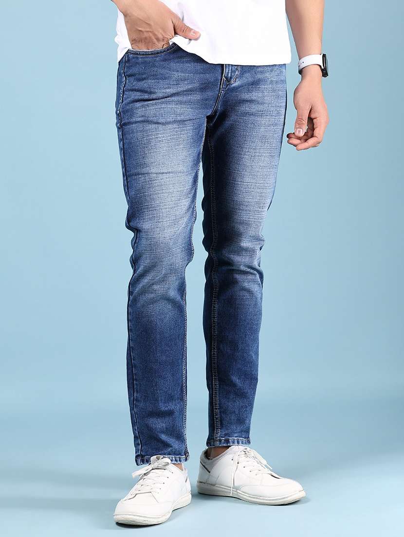 men solid mid rise slim fit jean - 21871946 -  Standard Image - 2