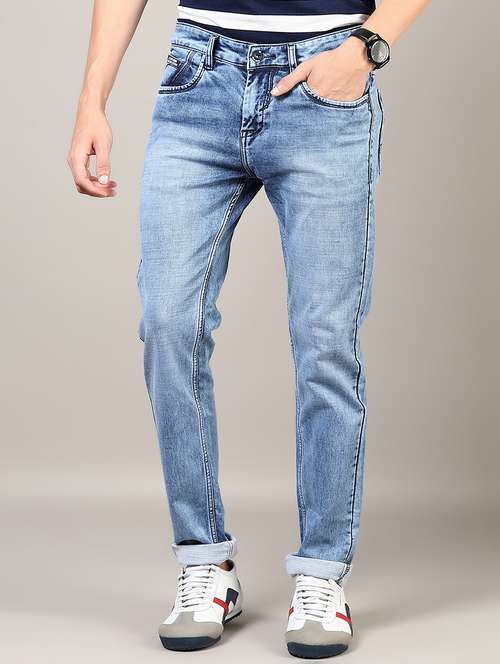 men solid mid rise slim fit jean - 21872032 -  Standard Image - 0