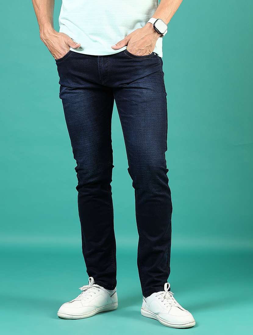 Men Solid Mid Rise Slim Fit Jean - 21872058 -  Standard Image - 2