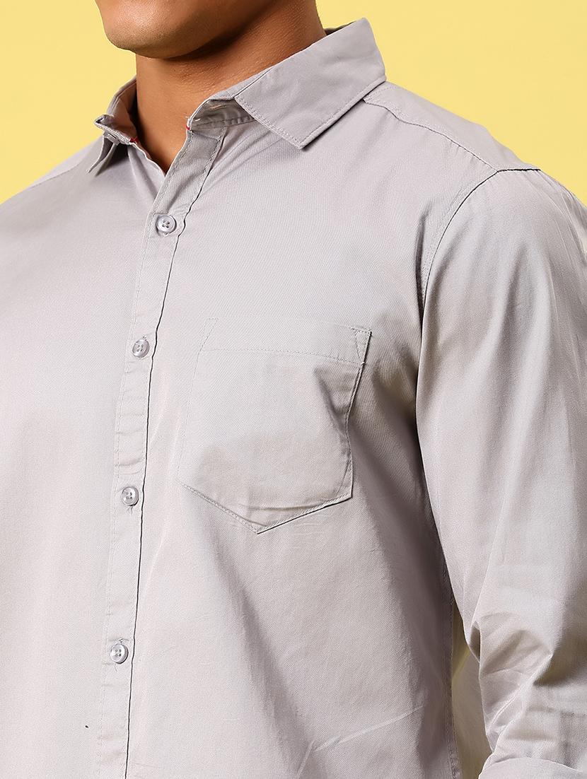 men solid long sleeve regular fit casual shirt - 21872073 - Standard Image - 2