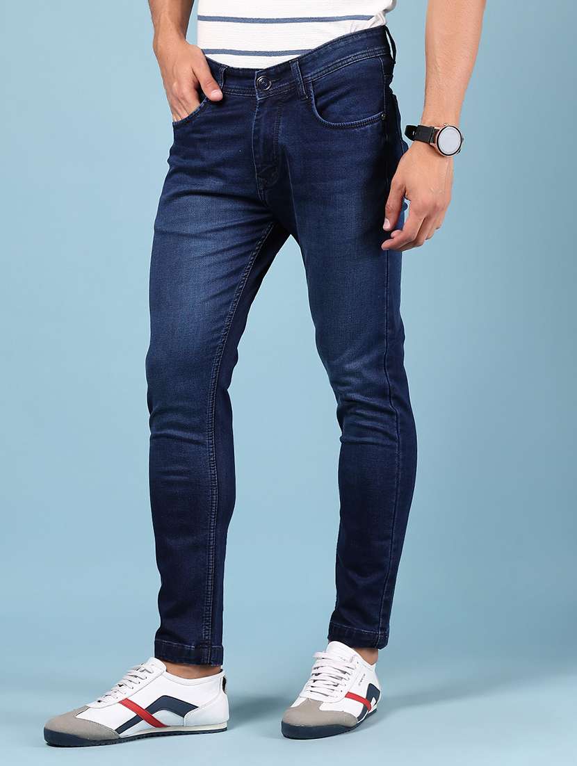 men solid mid rise skinny fit jean - 21872104 -  Standard Image - 2