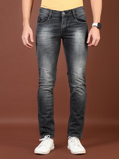 men washed mid rise slim fit jean - 21872146 - Standard Image - 0