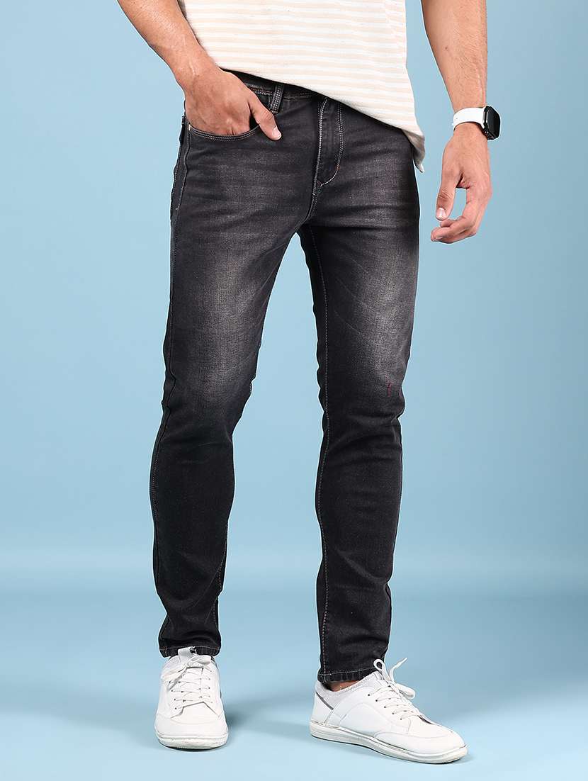 men solid mid rise skinny fit jean - 21872222 - Standard Image - 2