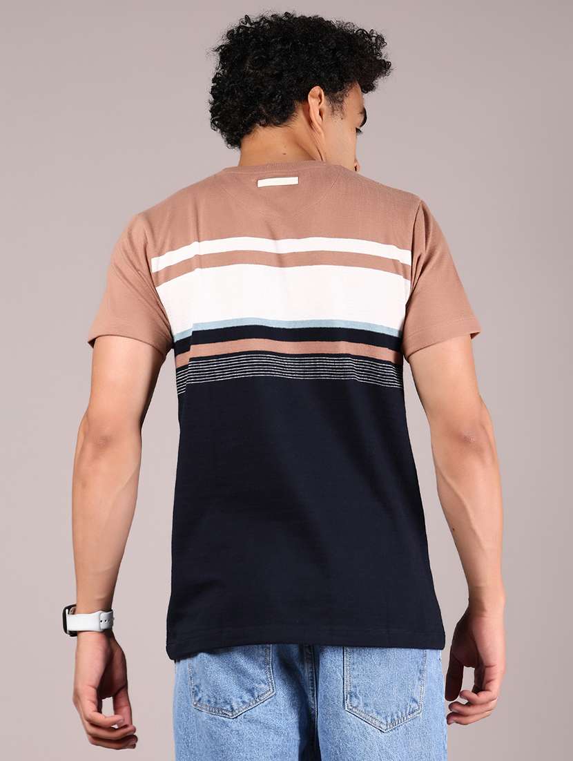 men color block short sleeve regular fit t-shirt - 21872298 - Standard Image - 2