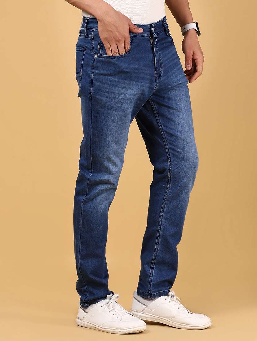 men solid mid rise slim fit jean - 21872527 -  Standard Image - 2