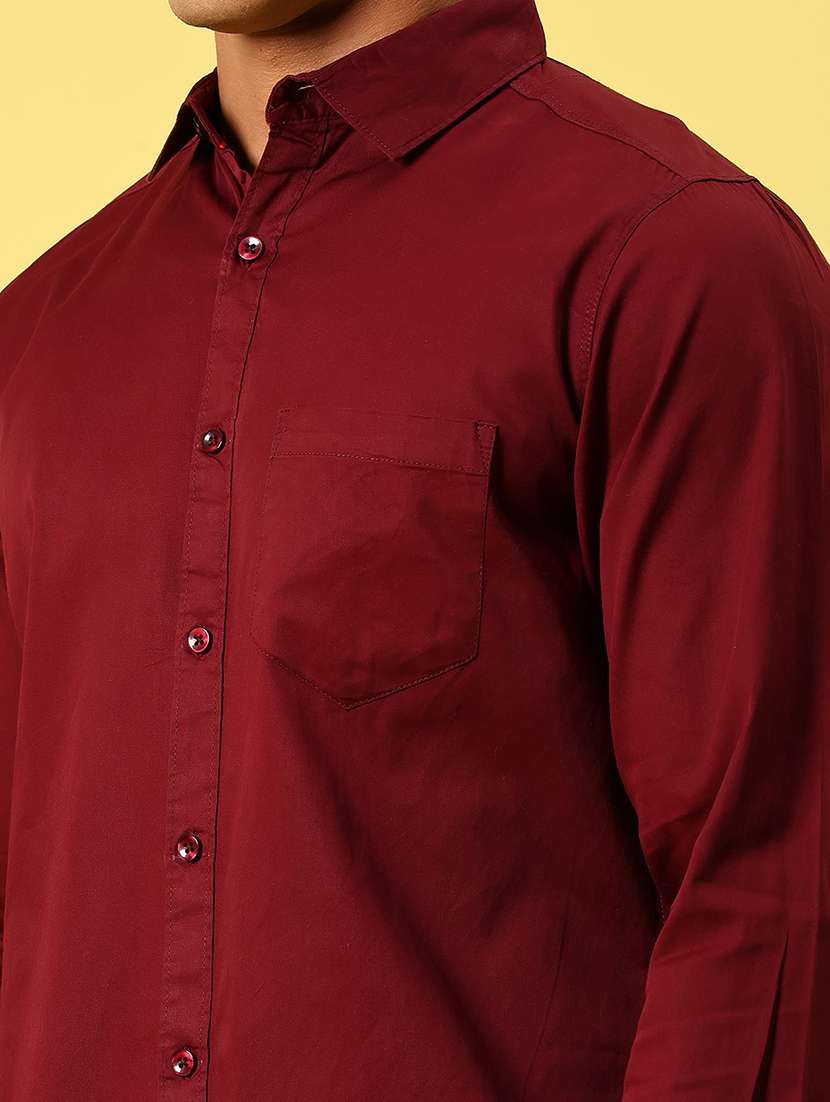 men solid colared long sleeve casual shirt - 21872569 -  Standard Image - 2