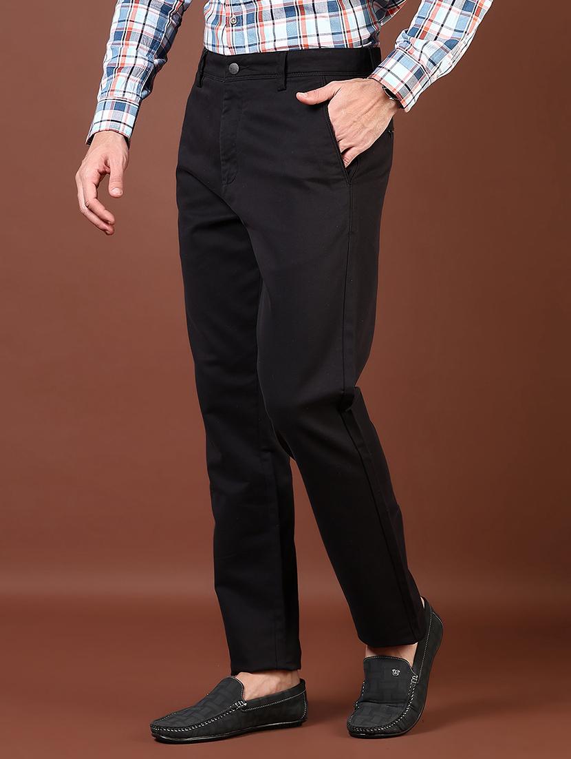 men solid mid rise straight fit chinos - 21872629 - Standard Image - 2