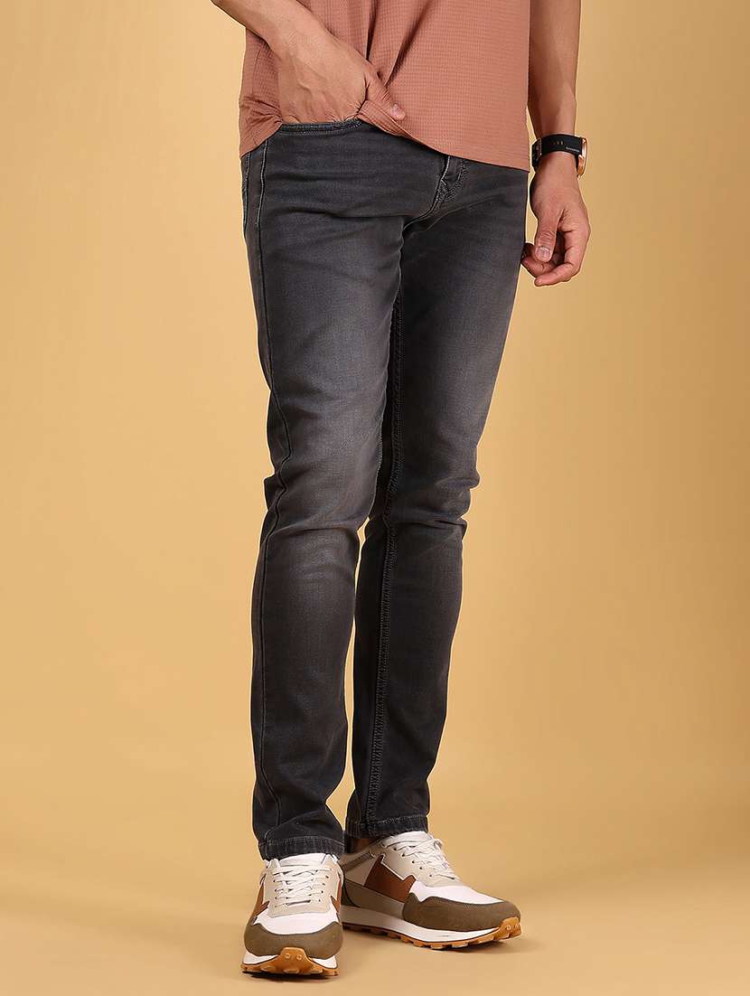 men solid mid rise slim fit jean - 21872631 -  Standard Image - 2