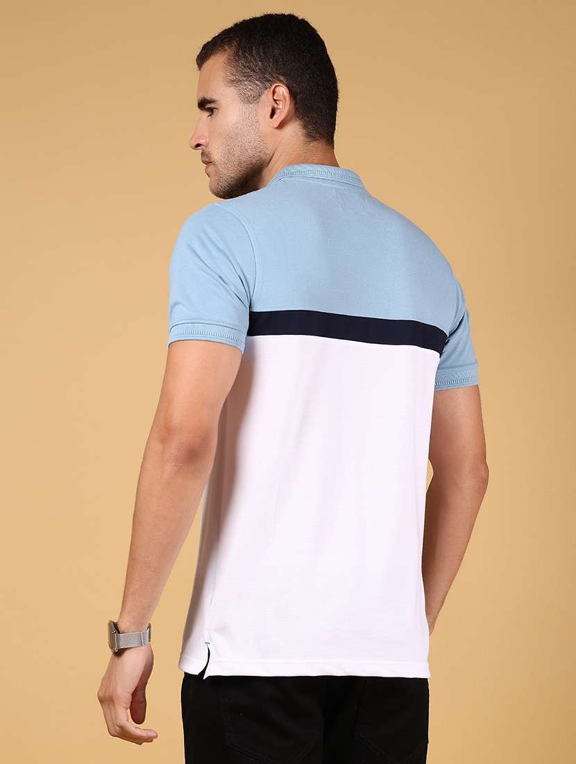 men color block short sleeve regular fit polo t-shirt - 21872639 -  Standard Image - 2