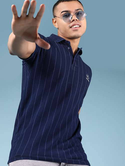men striped short sleeve regular fit polo t-shirt - 21872640 -  Standard Image - 0