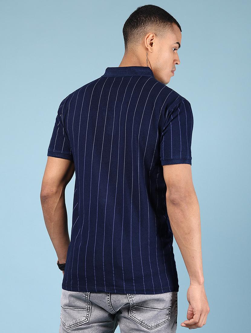 men striped short sleeve regular fit polo t-shirt - 21872640 - Standard Image - 2