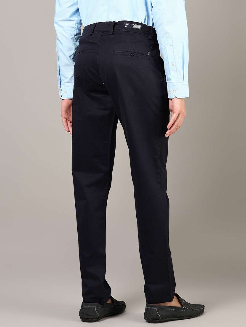 men solid md rise flat front casual chinos  - 21872659 -  Standard Image - 2