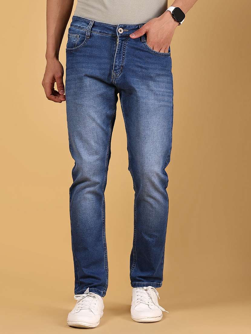 men solid mid rise slim fit jean - 21872663 - Zoom Image - 0