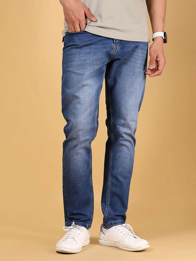 men solid mid rise slim fit jean - 21872663 - Standard Image - 2