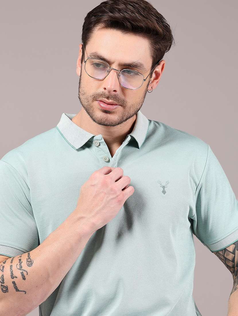 men solid short sleeve regular fit polo t-shirt - 21872665 -  Standard Image - 2