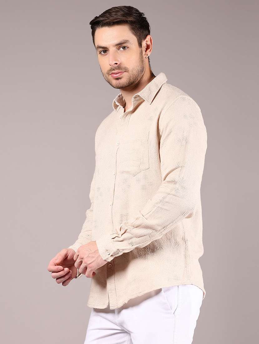 men self design long sleeve regular fit casual shirt - 21872706 -  Standard Image - 2