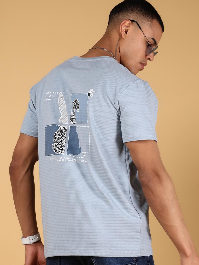 men front & back print round neck regular fit t-shirt - 21872731 - Standard Image - 2