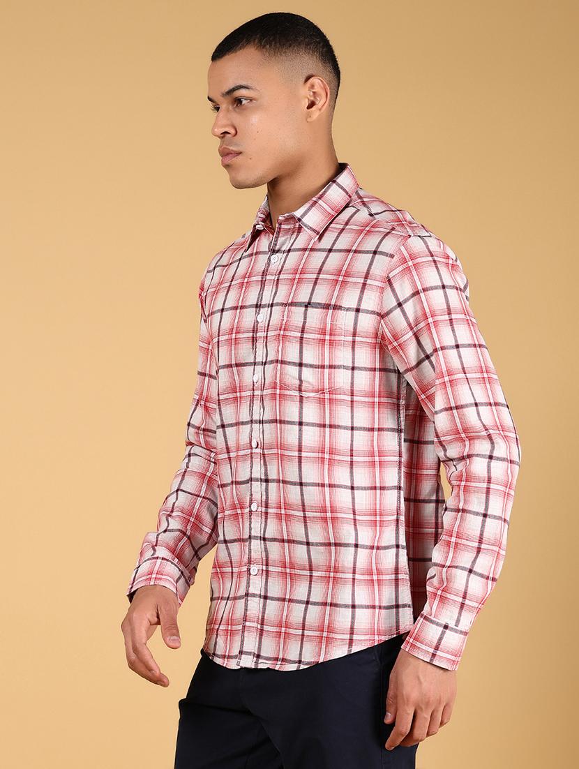 men checkered long sleeve regular fit casual shirt - 21872737 - Standard Image - 2