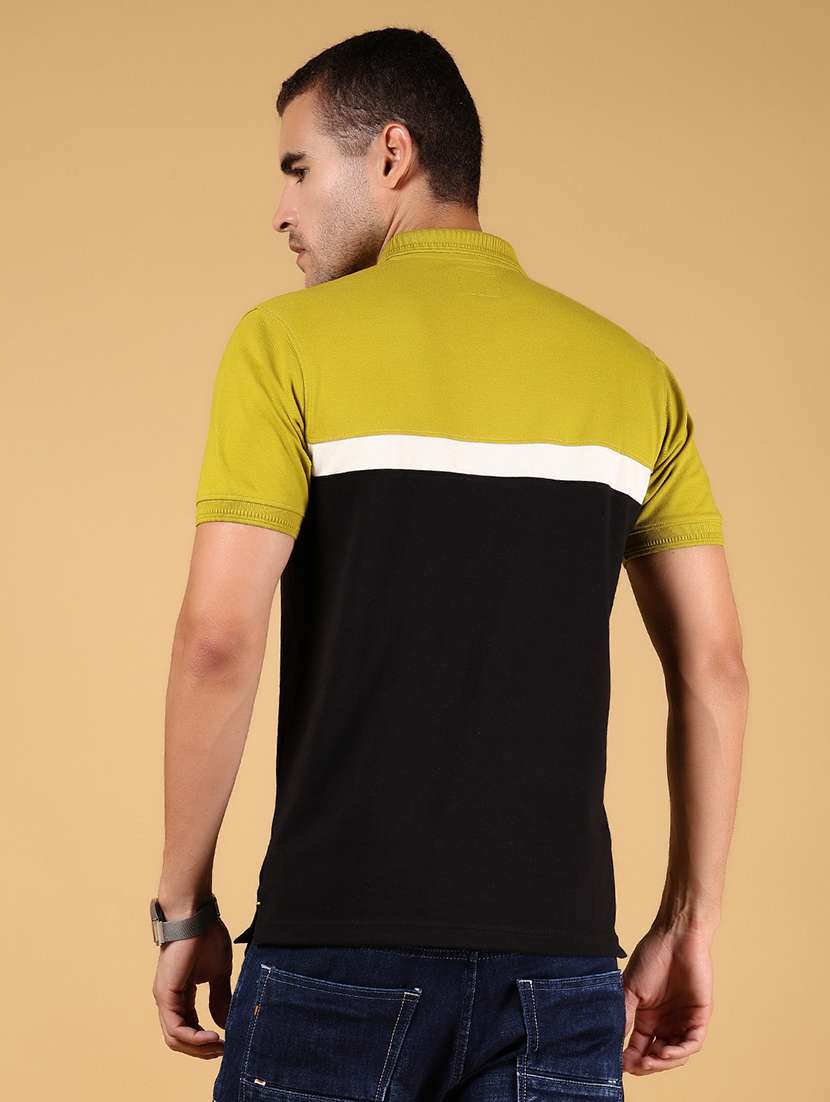 men color block short sleeve regular fit polo t-shirt - 21872750 - Standard Image - 2