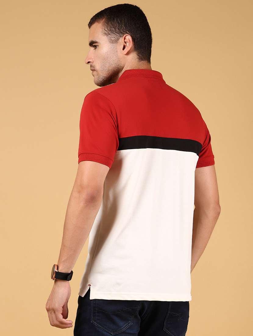 men color block short sleeve regular fit polo t-shirt - 21872769 -  Standard Image - 2