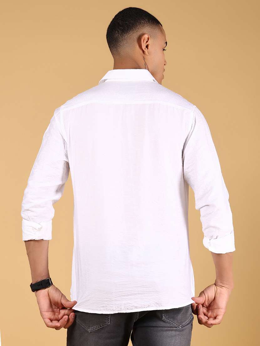 men solid collared long sleeve casual shirt - 21872808 - Standard Image - 2