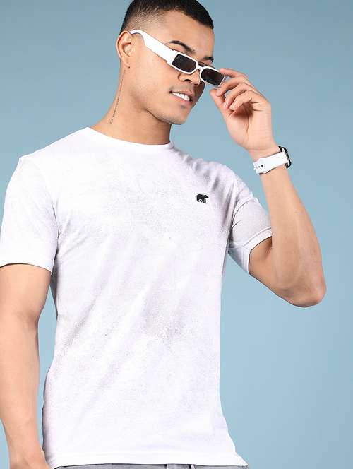 men printed short sleeve slim fit t-shirt - 21872831 -  Standard Image - 0