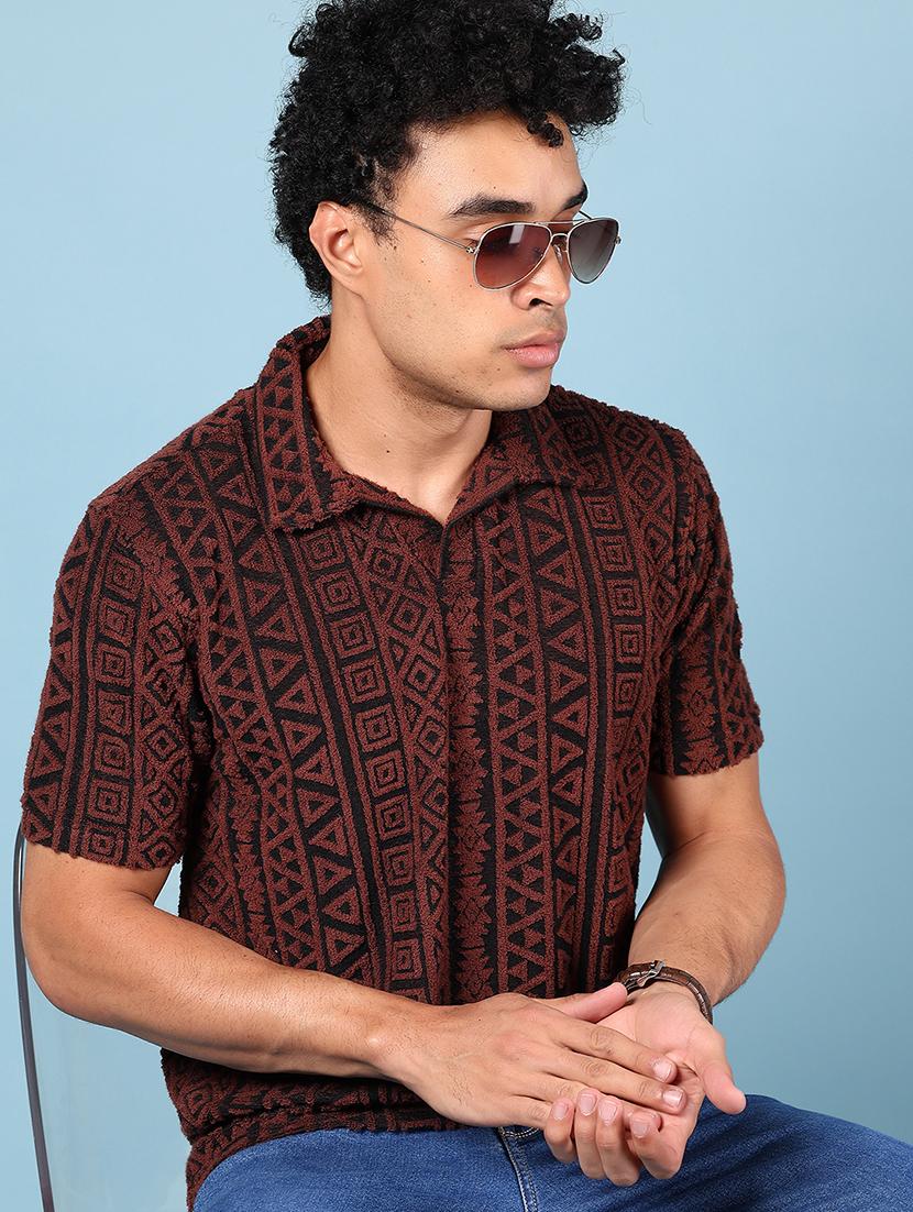 men self design short sleeve regular fit polo t-shirt - 21873027 - Standard Image - 2