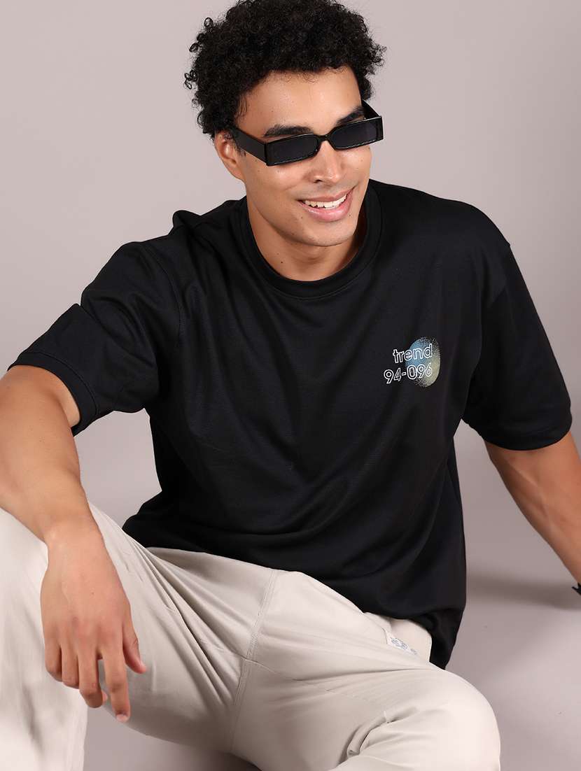 men placement print short sleeve oversized t-shirt