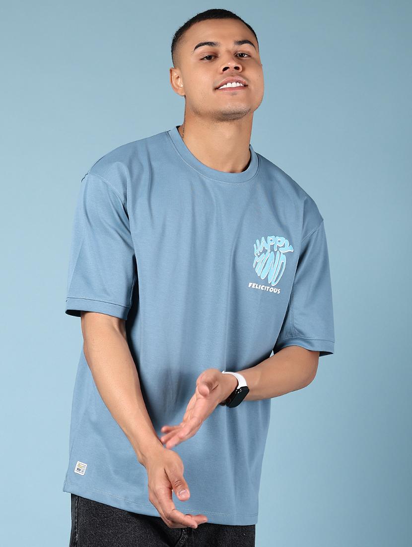men placement print short sleeve oversized t-shirt - 21873051 - Zoom Image - 0