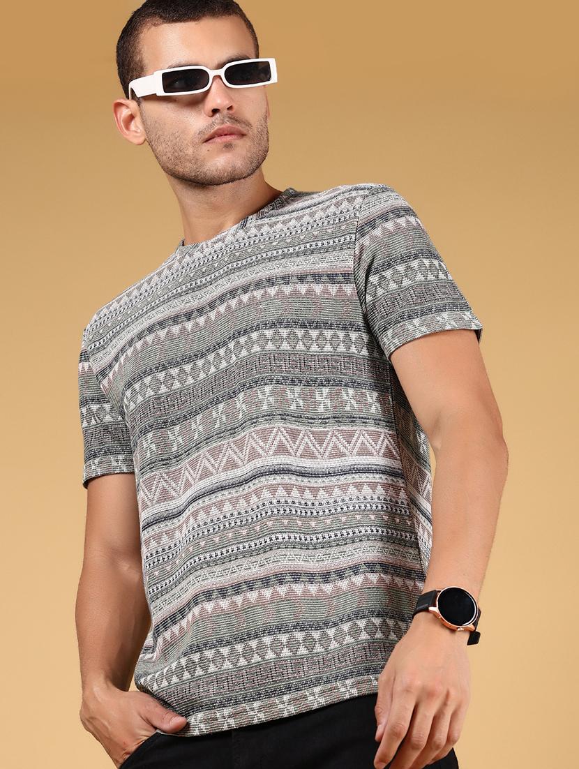 men self design short sleeve regular fit t-shirt - 21873068 -  Zoom Image - 0