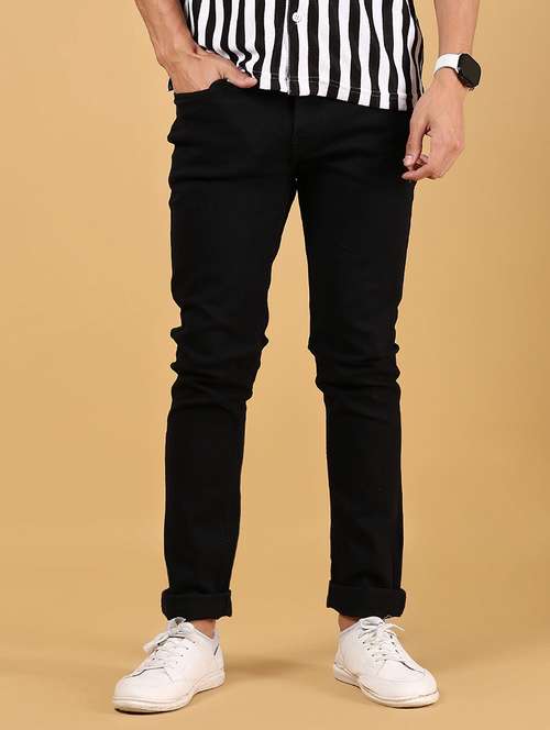 men solid mid rise full length jeans - 21873073 -  Standard Image - 0