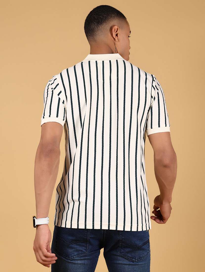 men striped short sleeve regular fit polo t-shirt - 21873086 -  Standard Image - 2