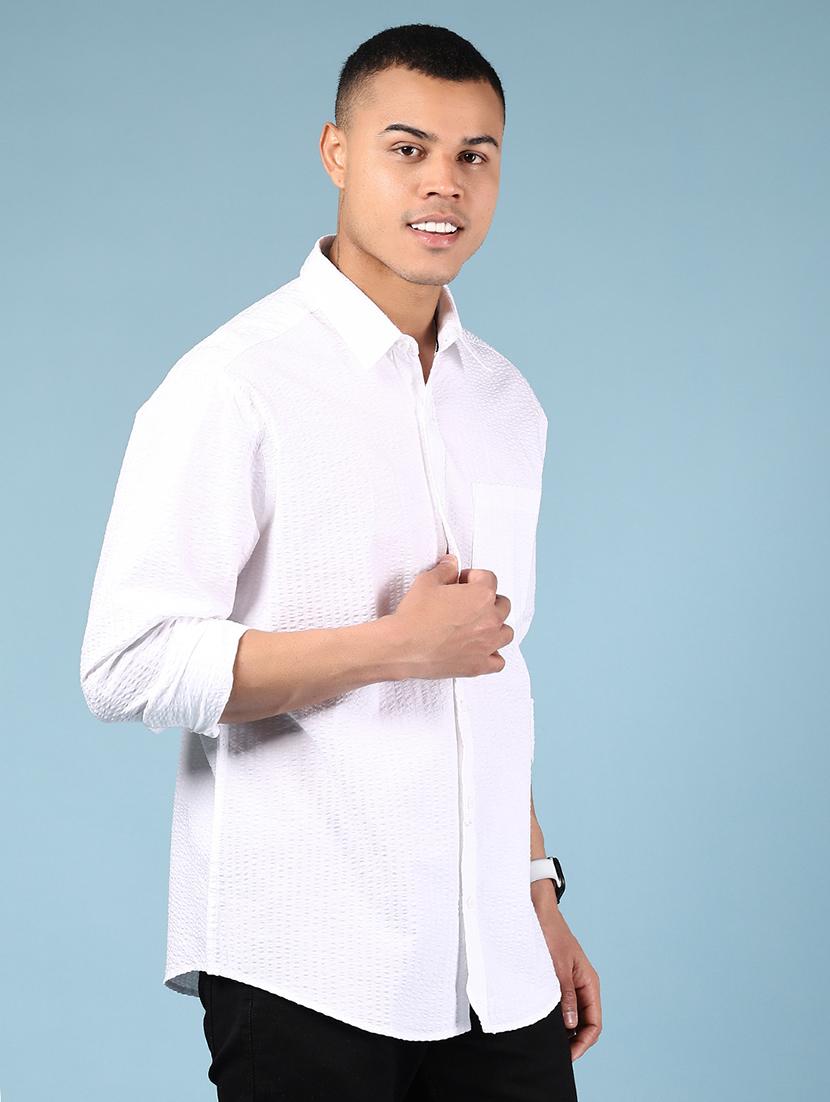 men solid long sleeve regular fit casual shirt - 21873104 - Standard Image - 2