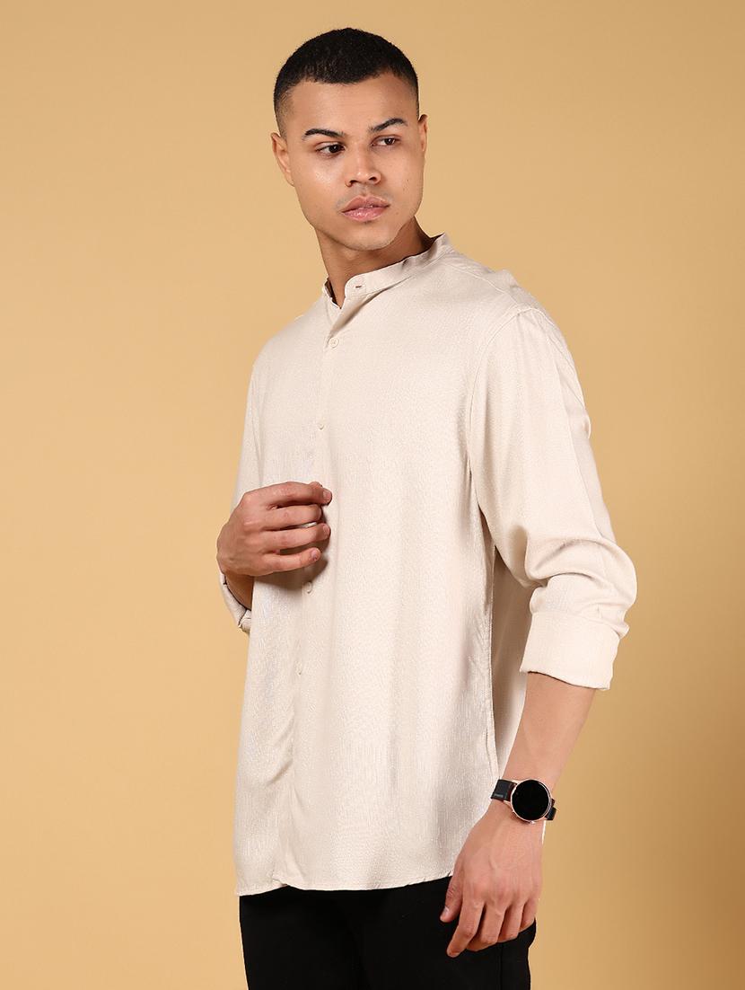 men solid long sleeve regular fit casual shirt - 21873117 - Standard Image - 2