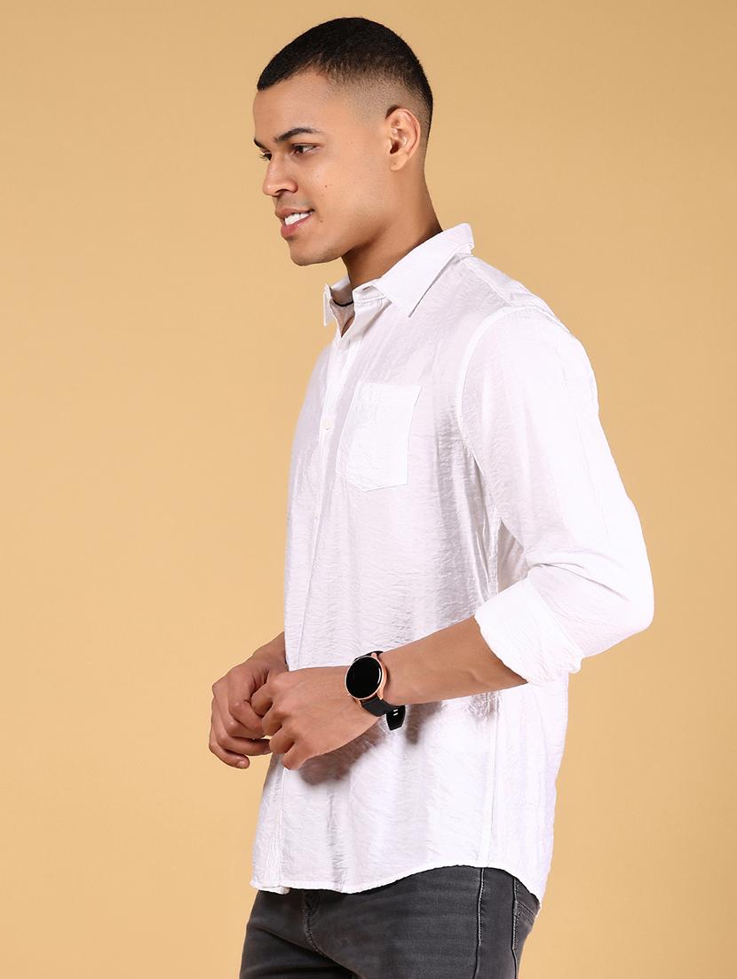men solid long sleeve regular fit casual shirt - 21873119 - Standard Image - 2