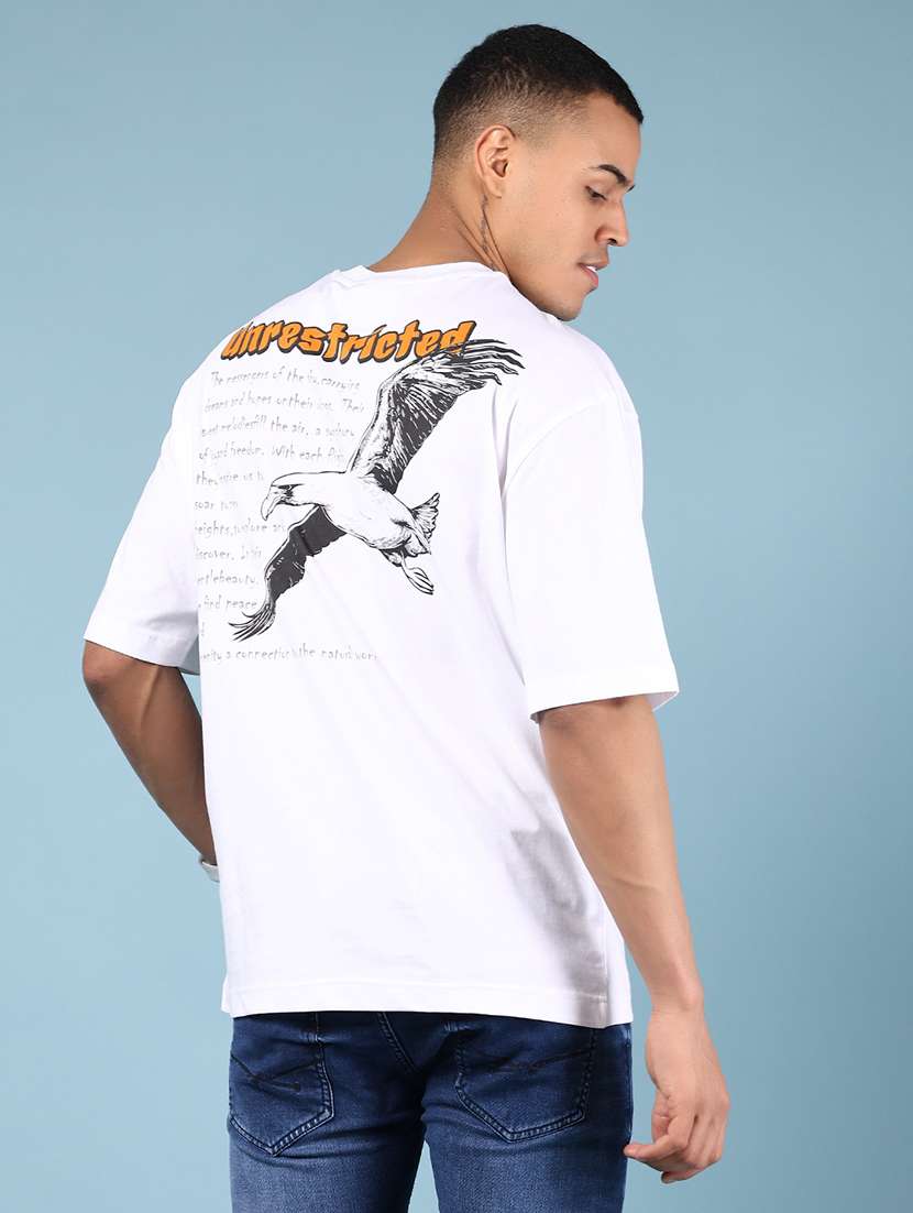 white cotton back print tshirt - 21873146 -  Standard Image - 2