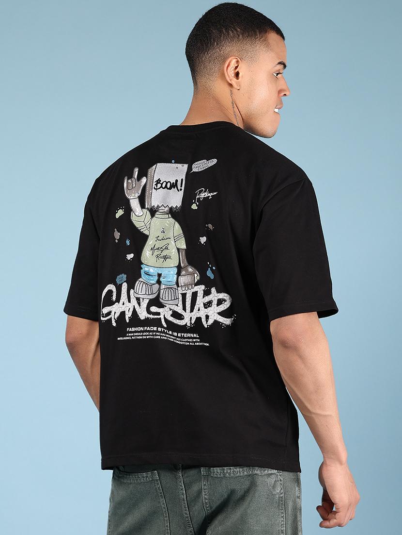 men front & back print round neck regular fit t-shirt - 21873147 - Zoom Image - 0