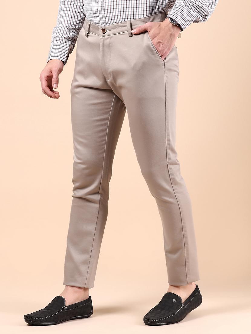 men solid md rise casual chinos  - 21873310 -  Zoom Image - 0