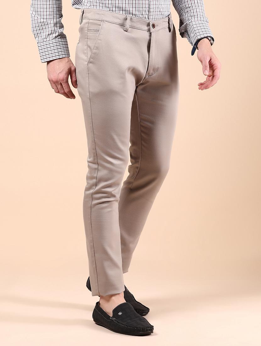 men solid md rise casual chinos - 21873310 - Standard Image - 2