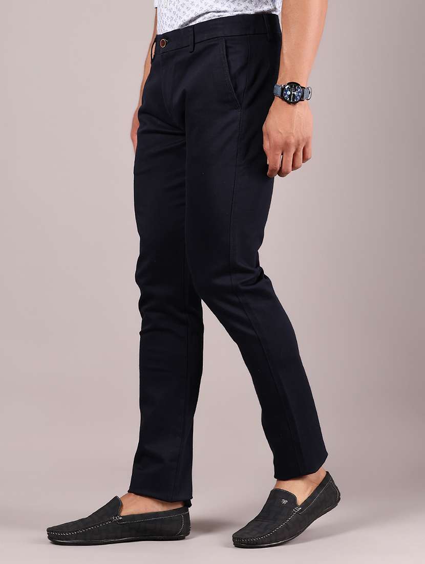 men solid md rise casual chinos  - 21873443 -  Standard Image - 2