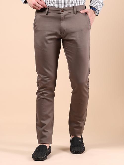 men solid md rise casual chinos  - 21873445 -  Standard Image - 0