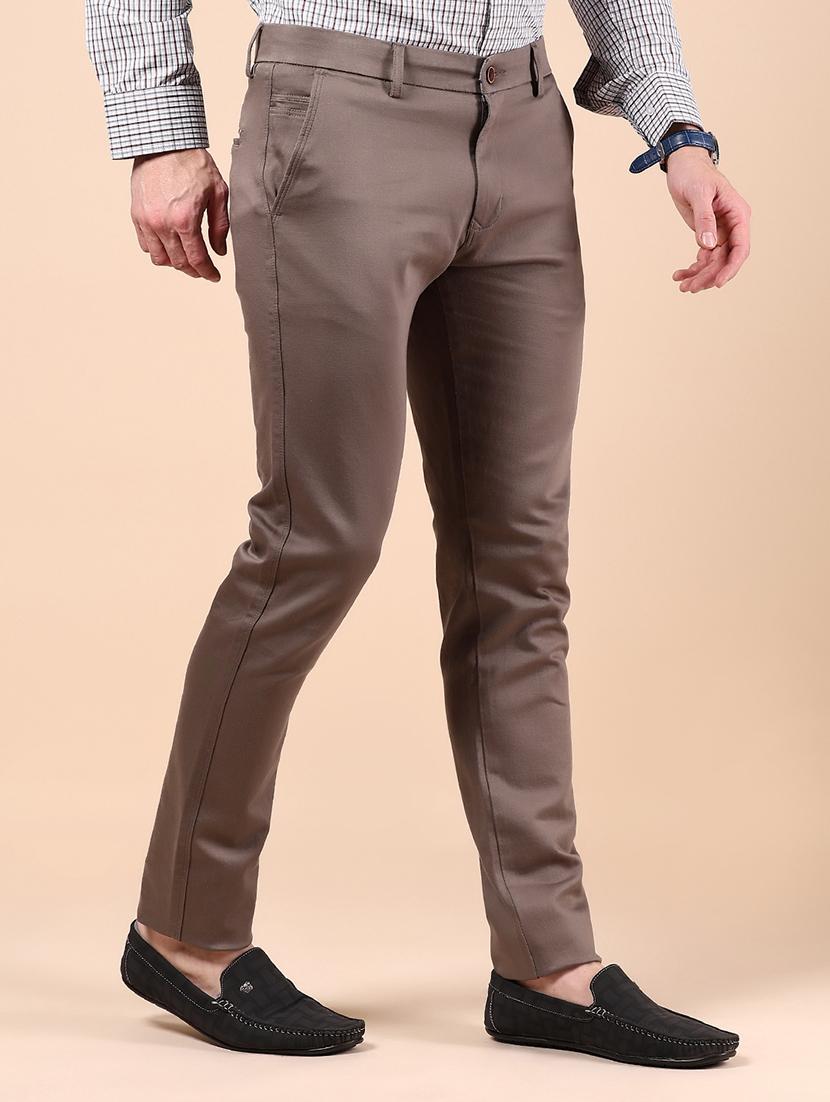 men solid md rise casual chinos - 21873445 - Standard Image - 2