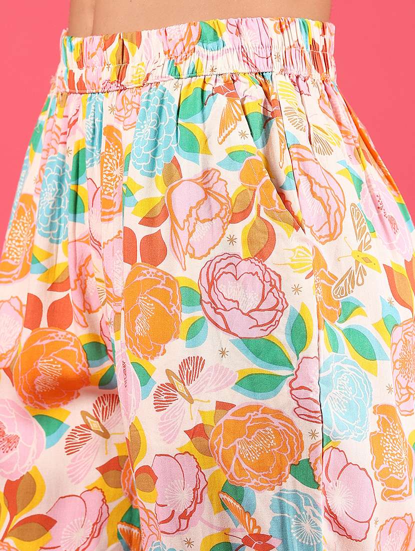 women printed mid rise full length trouser - 21873465 -  Standard Image - 2